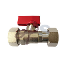 Válvula de bola recta del metro del agua del tipo CW617N con la tuerca del eslabón giratorio y la conexión del tubo de PEX
